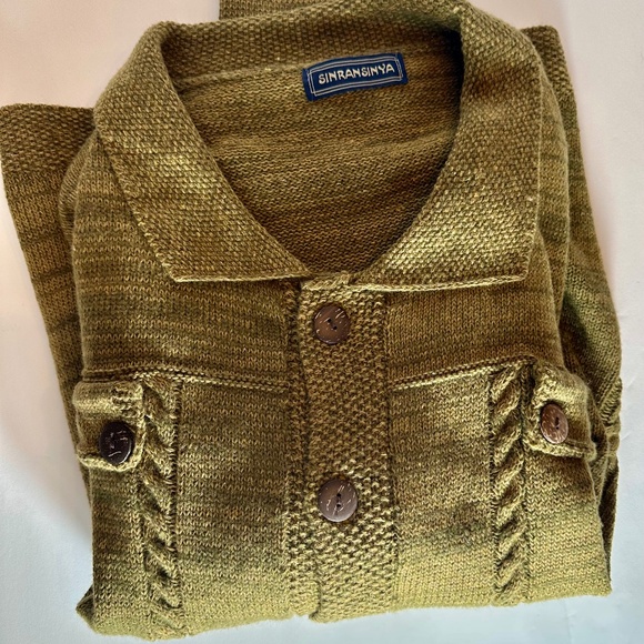 Sinransinya Cool Dadcore Cardigan Button Front Knit Sweater - Picture 2 of 6